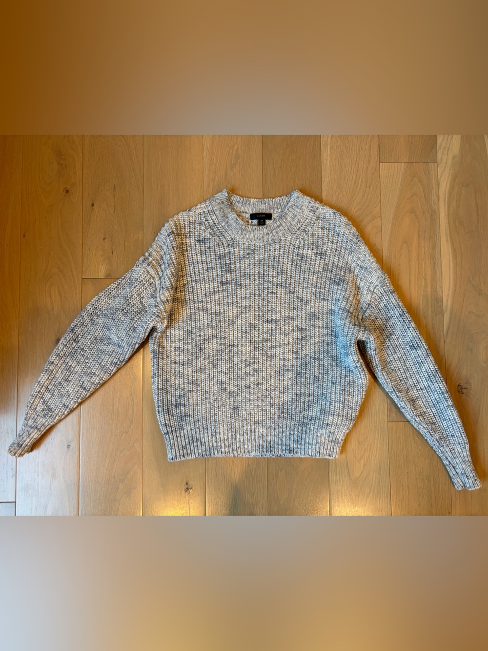 Cozy Crewneck Knit Sweater - Light Blue